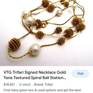 🌹VTG TRIFARI SIGNED NECKLACE